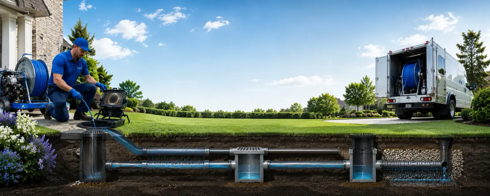 Outdoor drain cleaning information for Sterling, PA